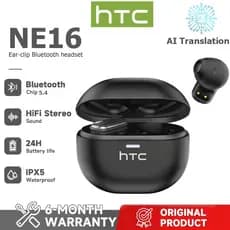 HTC NE16 AI Tradução Tradução em tempo Real TWS Fone de ouvido Bluetooth Bluetooth 5.4 HiFi Qualidade de som IPX5 Fone d