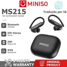 1 ano de garantia MINISO MS215 Fone de ouvido com tradução de idioma em tempo Real AI Fone de ouvido sem fio Bluetooth O
