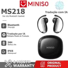 Garantia de um ano MINISO MS218 Fone de ouvido sem fio Bluetooth AI Tradução em tempo Real Bluetooth 6.0 HIFI Qualidade