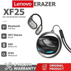 1 ano de garantia Lenovo Erazer XF25 OWS aberto Bluetooth 5.4 fone de ouvido sem fio IPX7 à prova d'água fone de ouvido