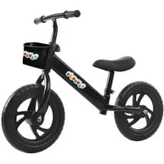 Bicicleta De Equilíbrio Infantil Balance Sem Pedal Pneu Aro 12 Em Eva Cor Preta