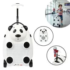 Mala Infantil 3 em 1 Ciaxa de Som, Microfone Montar Panda