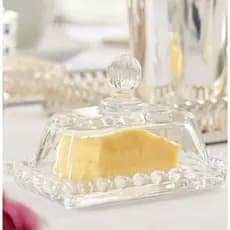 MINI MANTEIGUEIRA CRISTAL DE CHUMBO PEARL 11x7x7cm