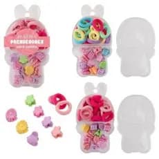 KIT 22 ACESSÓRIOS DE CABELO INFANTIL DIVERTIDO COM CAIXINHA ORGANIZADORA - C3B - CB4724