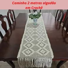 Caminho de Mesa Barbante Feito a Mão 2 Metros