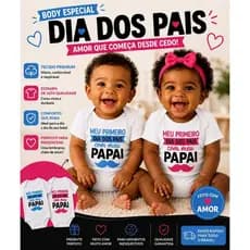 Body Personalizado para Bebê Dia dos Pais Presente de Deus Chuchuzinho da Titia Vovó e Vovô Momentos, chá revelação,amor