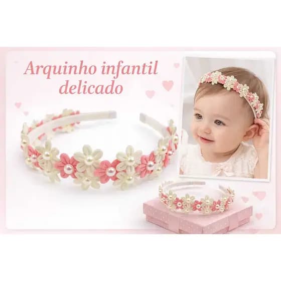 Arco de Flores Infantil para Bebê e Menina | Decoração de Festa e Fotos /Laços/Lacinhos.