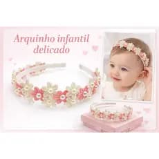 Arco de Flores Infantil para Bebê e Menina | Decoração de Festa e Fotos /Laços/Lacinhos.