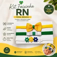 Kit 3 Faixinhas de Bebê RN Recém-Nascida Menina Laço Delicado Acessório de Cabelo Variadas Cores, Crianças, maternidades