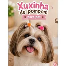 Xuxinha com Pompom para Pets Cães|Kit com 20 e 50 Unidades|Cores Sortidas |Elástico para Topete/Acessórios para Pet gato