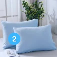 2 Fronha Infantil Azul 40x60 Toque Acetinado Com Zíper Até 10 Anos