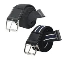 Kit Com 2 Cintos Masculino De Lona Tecido Gorgurão Fivela Rolete Alta Qualidade