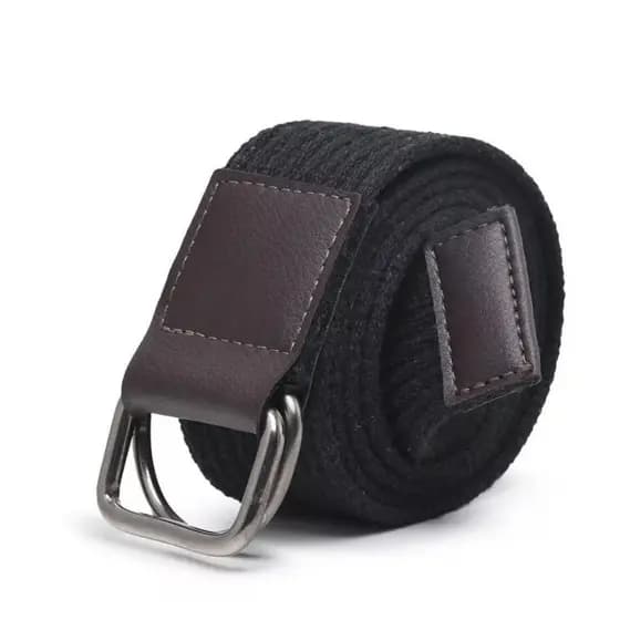 Cinto Masculino De Lona Gorgurão Fivela Argola Courinho