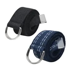 Kit 2 Cinto Masculino Lona Gorgurão Fivela Meia Argola Alta Qualidade Plus Size