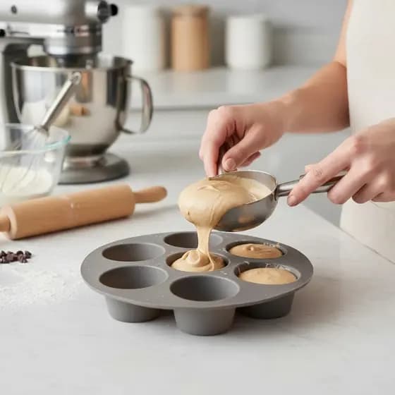 Forma Silicone Cupcake Airfryer Molde 7 Cavidades Antiaderrapante Resistente
