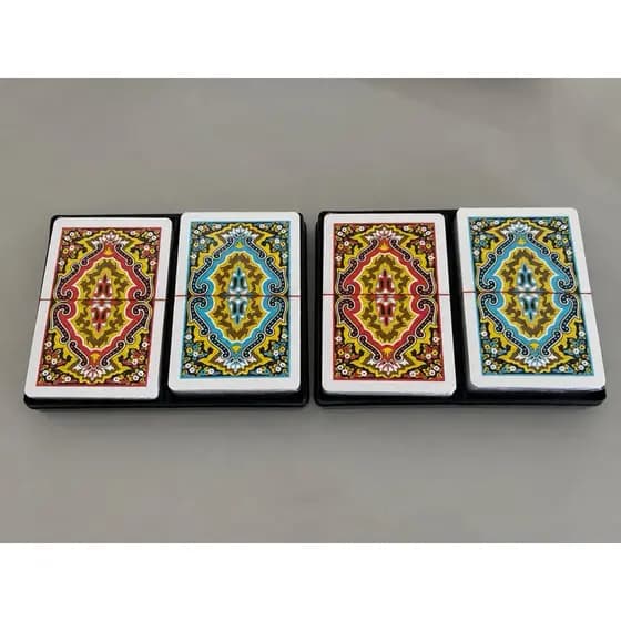 1  Baralhos Oken Tradicional Vermelho e Azul - Cartas para Truco, Buraco, Poker e Jogos