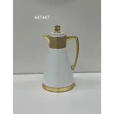 Garrafa Térmica Luxo Branca com Dourado 1 Litro – Jarra Térmica Premium para Café, Chá e Mesa Posta EleganteGarrafa Térm