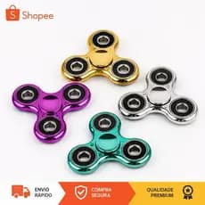 Spinner Antiestresse Metálico Premium Rolamento ABEC Cores Sortidas