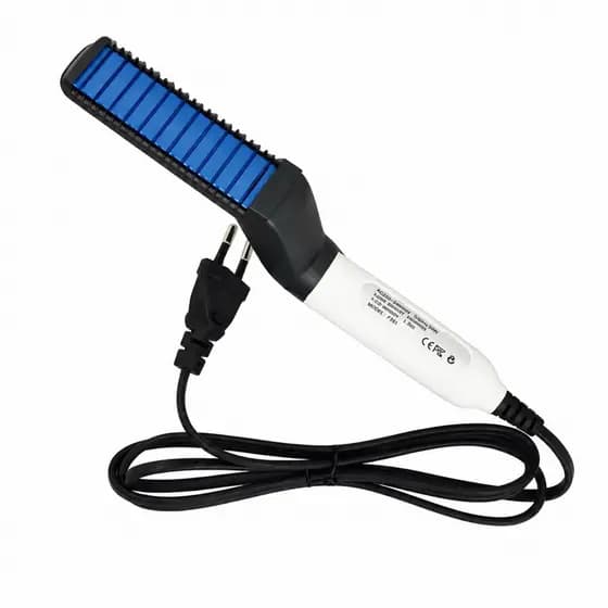 Escova Alisadora Elétrica 2 em 1 Para Cabelo e Barba 220V Aquecimento Rápido