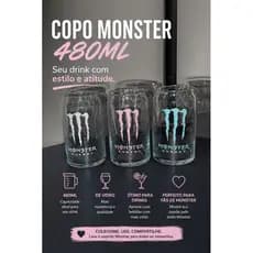 Copo de energético (480ml) para drinks