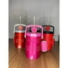 Porta lata para Coca Cola + abridor de latas + canudo + enfeite de canudo