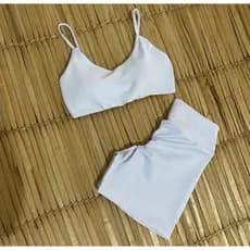 conjunto fitness de short feminino  de academia empina bumbum zero transparência tecido premium toque macio
