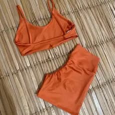 conjunto fitness de academia short empina bumbum zero transparência toque marcio