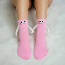 Meias Divertidas Femininas 3D Com Braços E Olhinhos Tamanho Unico 35 ao 40