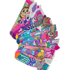 Kit De Meias 3d Divertida Infantil Cano Alto Tamanho Único