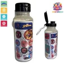 Garrafinha de Água Com Adesivos Homem Aranha 600 ml Plasútil