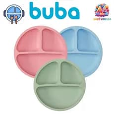 Prato Infantil Divisória Em Silicone Com Ventosa Macio Bebê Buba Original