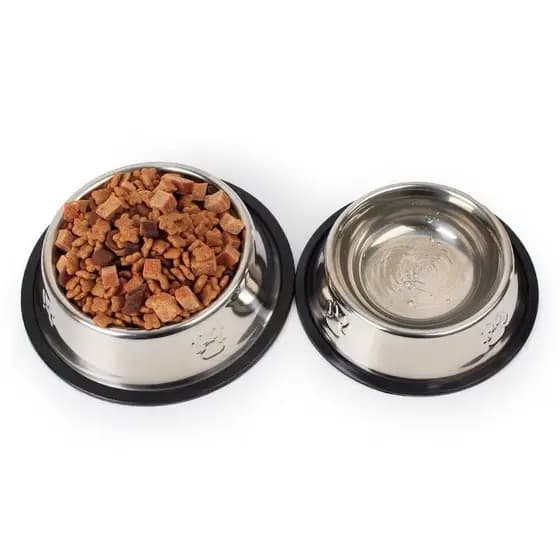 Kit Comedouro Pet Inox Comedouro Bebedouro Cachorro Gato Pet Pote Ração Vasilha Cachorro Gato Antiderrapante