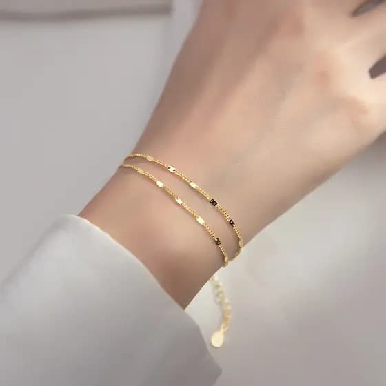 Ht Variedade Pulseira de Aço Titânio Não Desbotado Pulseira de Aço Inoxidável Pulseira de Ouro 18K Pulseira de Osso de Cobra Acessórios para Meninas