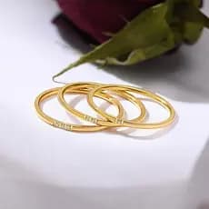 Ht Japão Coréia Ultra-Fino Anel de Aço Titânio Diamante Ultra-Fino Anel de Luxo Leve Ins Style Anel de Aço Inoxidável Acessórios para Meninas Não Desbotadas