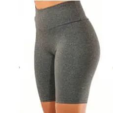 Roupa de academia Feminina Bermuda Suplex Fitness Treino Cintura Alta Anticell Não Transparente short shorts Compressão