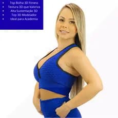 Top Bolha Feminino Textura 3D Academia Fitness Sustentação Modelador top bolha feminino • top fitness feminino