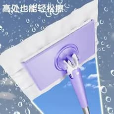 Esfregão Mop De Limpeza Ajustável Giratória 360° Toalha de rosto eco-friendly segunda utilização com dois panos de limpe