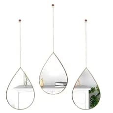 Espelho decorativo gota MOLDURA DOURADA