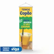 Banner Temos Copão Drink Lona 100x30cm Faixa Divulgação