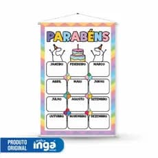Banner Lona Aniversariantes Mês Painel Personalizado Festa Tema Decoração