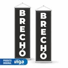 Banner Brechó Lona 100x30cm Bazar Roupas Divulgação 1 e 2 unidades