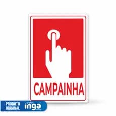 Placa Sinalização Campainha 10x15 Aperte Porta Residência Escritório