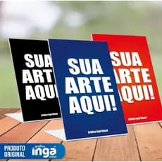 Placa display PVC personalizado sua arte mesa balcão 10x15