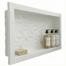 Nicho Banheiro  30x60 Porta Shampoo e Sabonete Embutir Fundo 3d