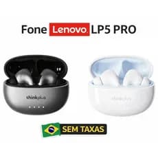 Lenovo LP5 PRO Fone Bluetooth 5.4 TWS Original | Grave Forte + Hi-Fi | Gamer | Bateria Longa | Android/iOS