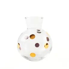 Vaso de Vidro Bola Ouro Pois - Casa Toco