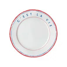Prato Raso de Porcelana C'est La Vie - Casa Toco
