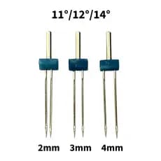 Agulha Dupla HZX1 2mm 3mm 4mm N°14 Para Máquina Costura Doméstica Singer Elgin