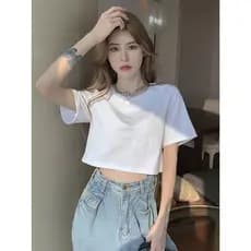 cropped estilo oversized larguinho academia estilo lisa treino dia a dia feminina-unissex