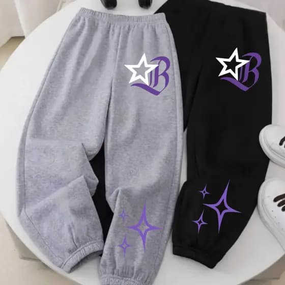 Calça Moletom Unissex Jogger Forrada B Star Streetwear Estilo Urbano Algodão Tendencia Inverno